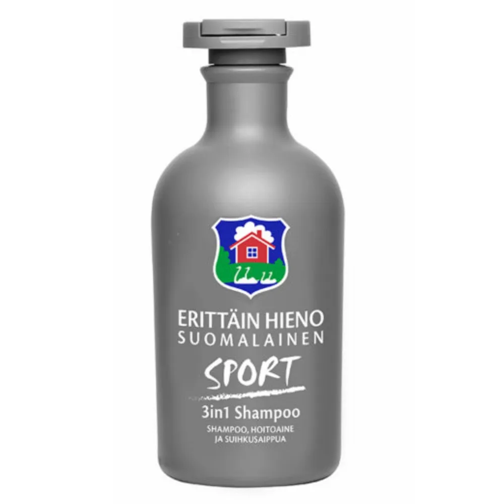 6412203102230_erittäin_hieno_sport_3in1_shampoo_hoitoaine_suihkugeeli kuva