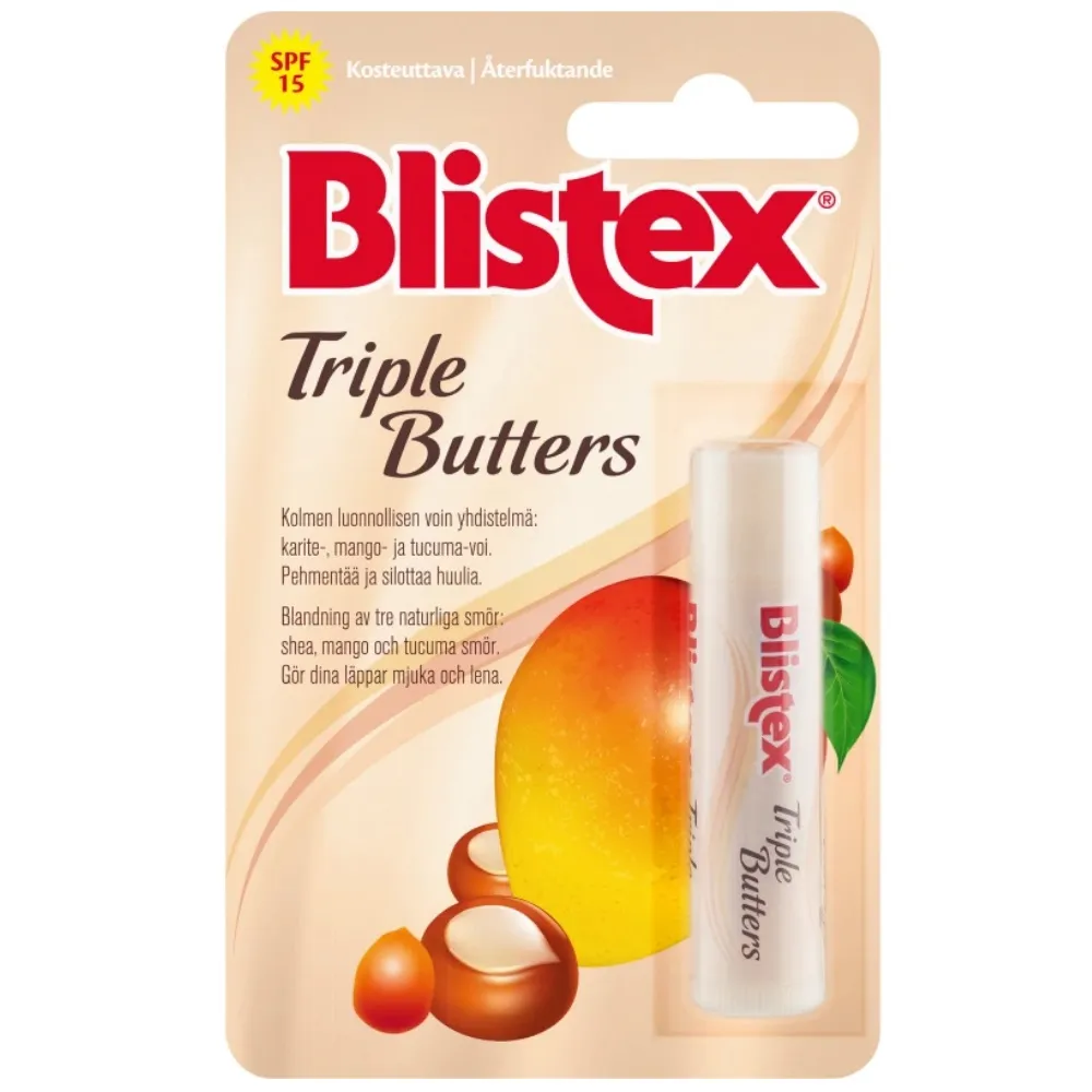 7310610010690_BLISTEX_TRIPLE_BUTTERS_HUULIVOIDE_SPF15_425G kuva