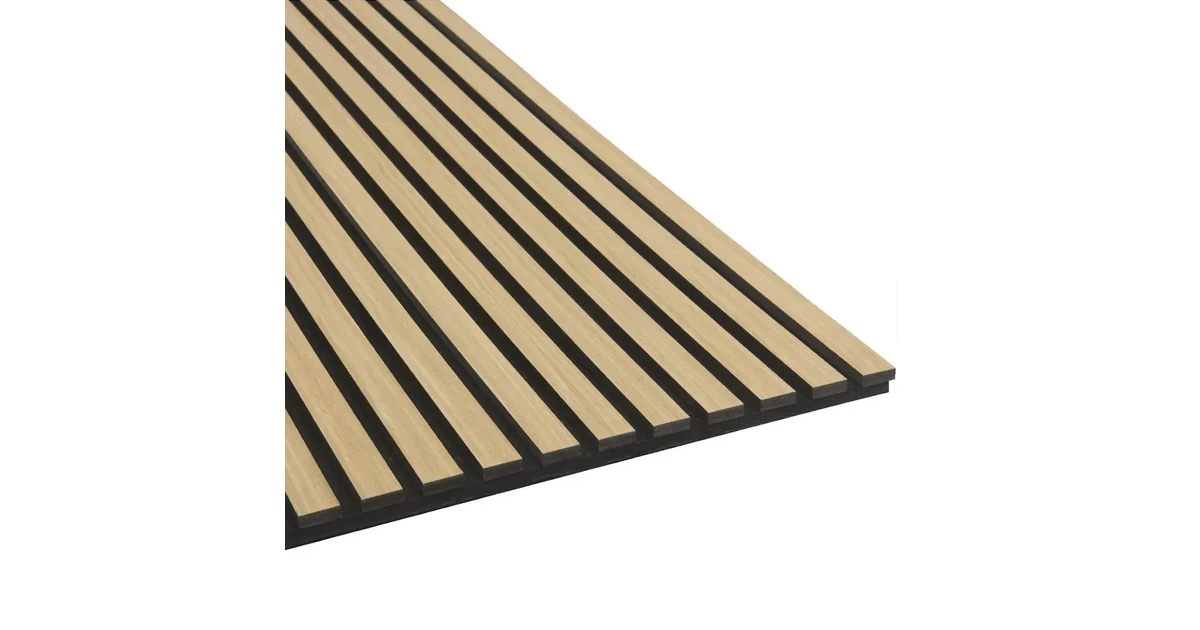 Akustiikkapaneeli Premium Puuviilu Vaaleatammi 21x600x2400mm