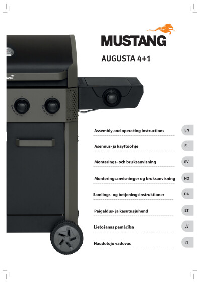 Augusta 4+1 Kaytto ja Asennusohjeet