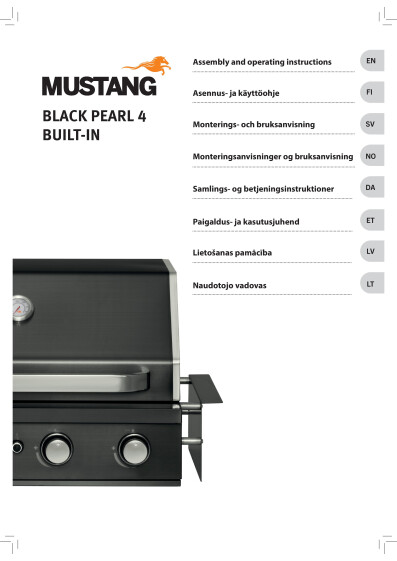 Mustang Black pearl asennusohjeet