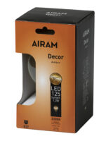 Airam Decor Amber Pallolamppu Globe 2200k E27 1,3w Ø95mm